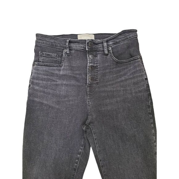 Everlane The High Rise Skinny Jeans Women's 30 Black Casual Denim Button Fly - Picture 3 of 7